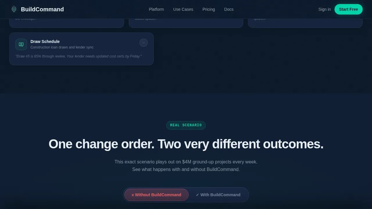 Construct — Live Development Oversight Landing Page Template