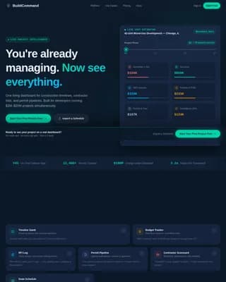 Construct — Live Development Oversight Landing Page Template