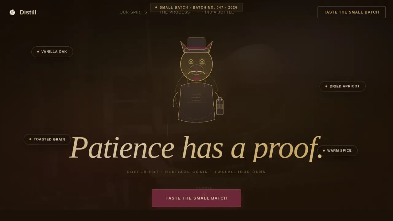 Craft — Premium Artisanal Spirits Landing Page Template