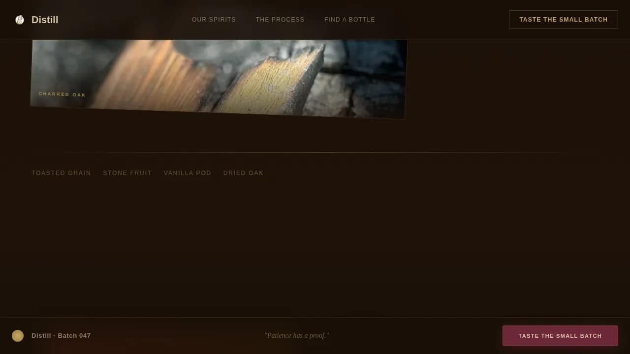 Craft — Premium Artisanal Spirits Landing Page Template