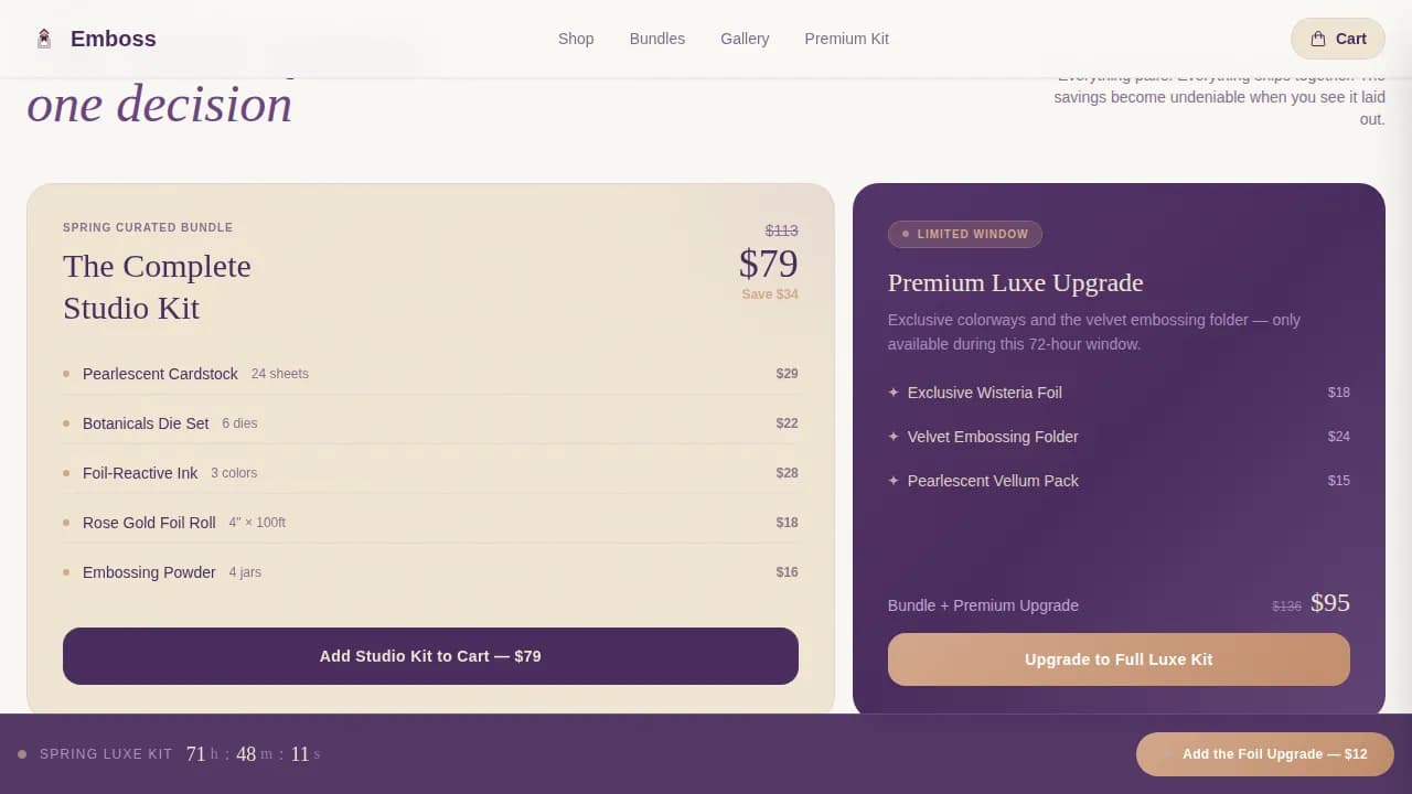 Emboss — Elegant Card Crafting Landing Page Template
