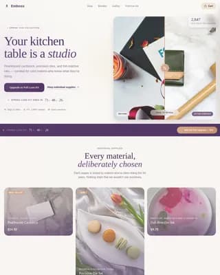 Emboss — Elegant Card Crafting Landing Page Template