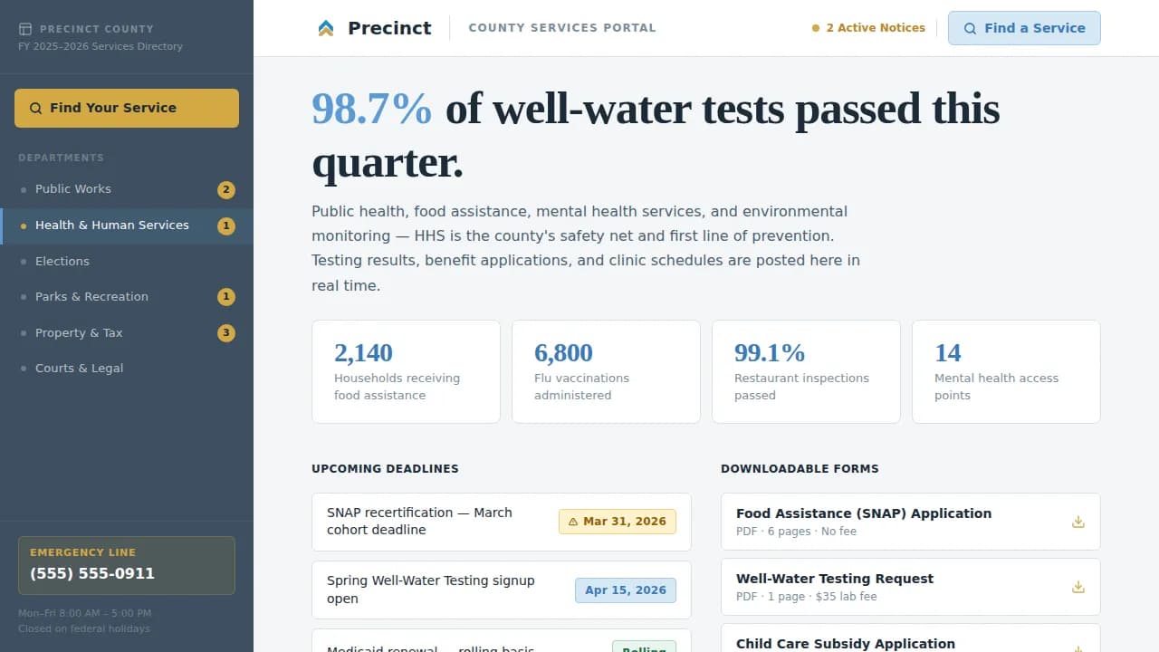 Civic — Streamlined Municipal Services Landing Page Template