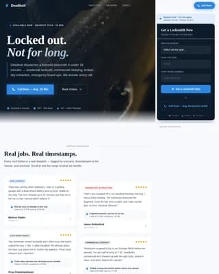 Locksmith Marketing Booking Website Template