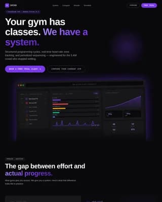 Fitness Studio Specialist Booking Website Template