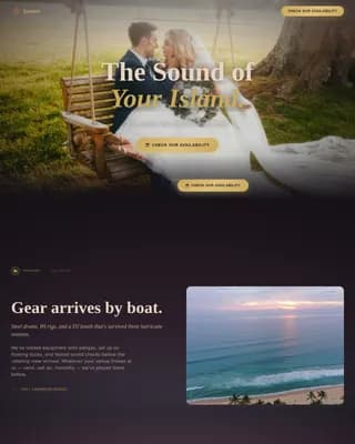 Groove - Tropical Wedding DJ Band Landing Page Template