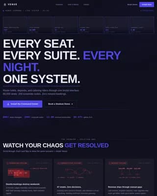 Venue — Premium Event Booking Landing Page Template