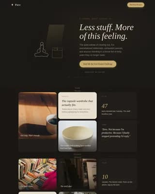 Pare — Minimal Declutter Coaching Landing Page Template