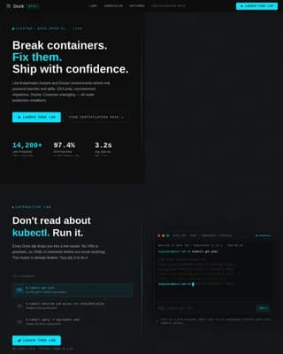 Dock — Advanced Container Orchestration Landing Page Template