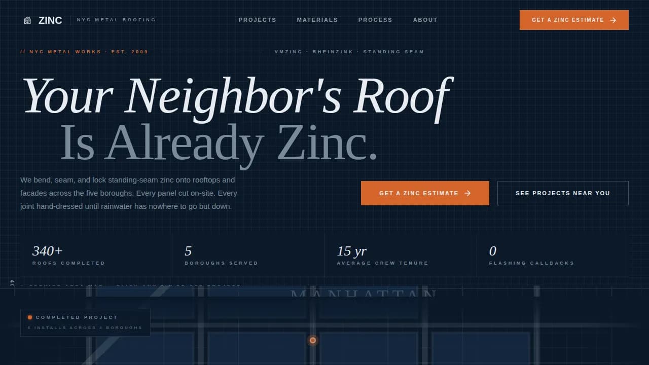 Metal — Expert Metal Roofing Systems Landing Page Template