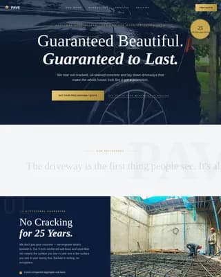 Pave — Expert Asphalt Installation Landing Page Template
