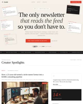 Curate — Influencer Discovery Platform Landing Page Template