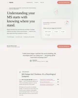 Myelin - Empowering MS Patient Education Landing Page Template