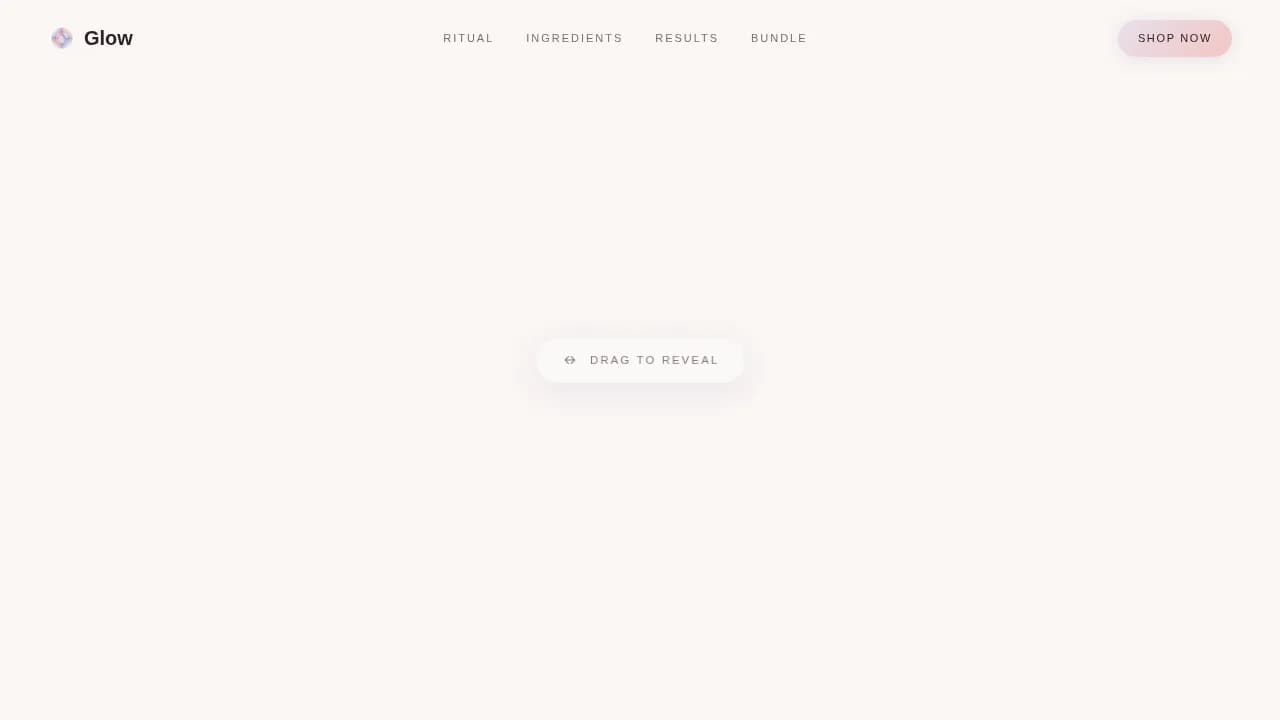 Glow — Korean Skincare Routine Landing Page Template