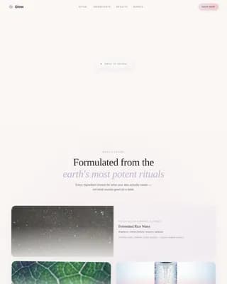 Glow — Korean Skincare Routine Landing Page Template