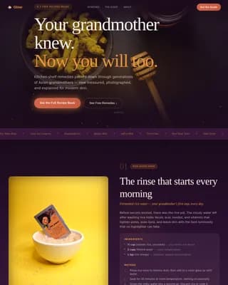 Glow — Natural Skincare Transformation Landing Page Template