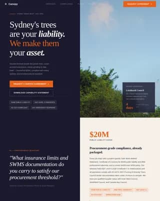 Canopy — Trusted Arborist Services Landing Page Template