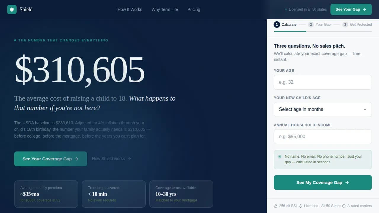 Protect — Smart Insurance Family Landing Page Template