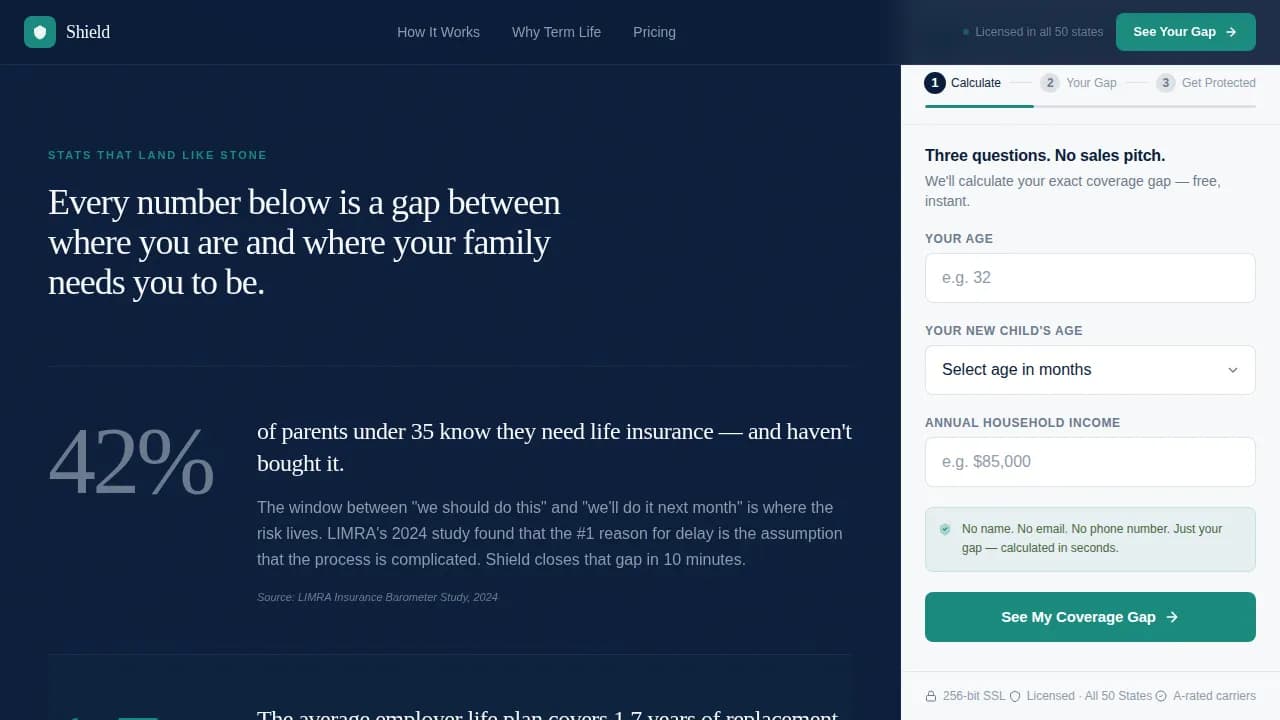 Protect — Smart Insurance Family Landing Page Template