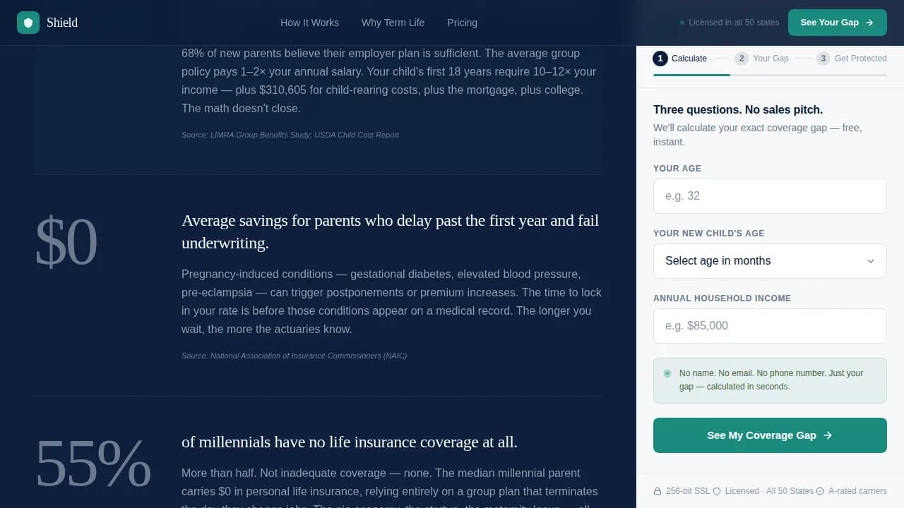 Protect — Smart Insurance Family Landing Page Template