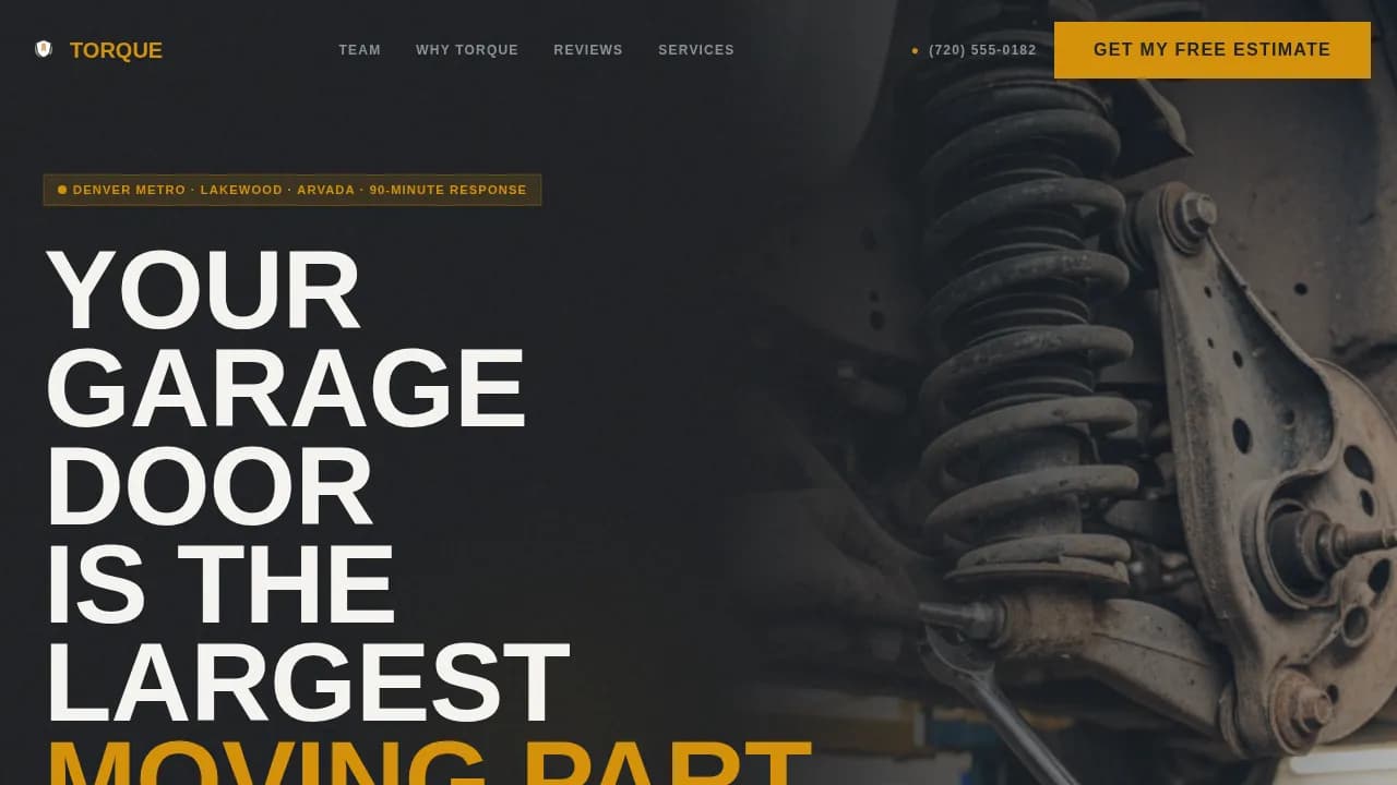 Torque — Reliable Door Repair Landing Page Template