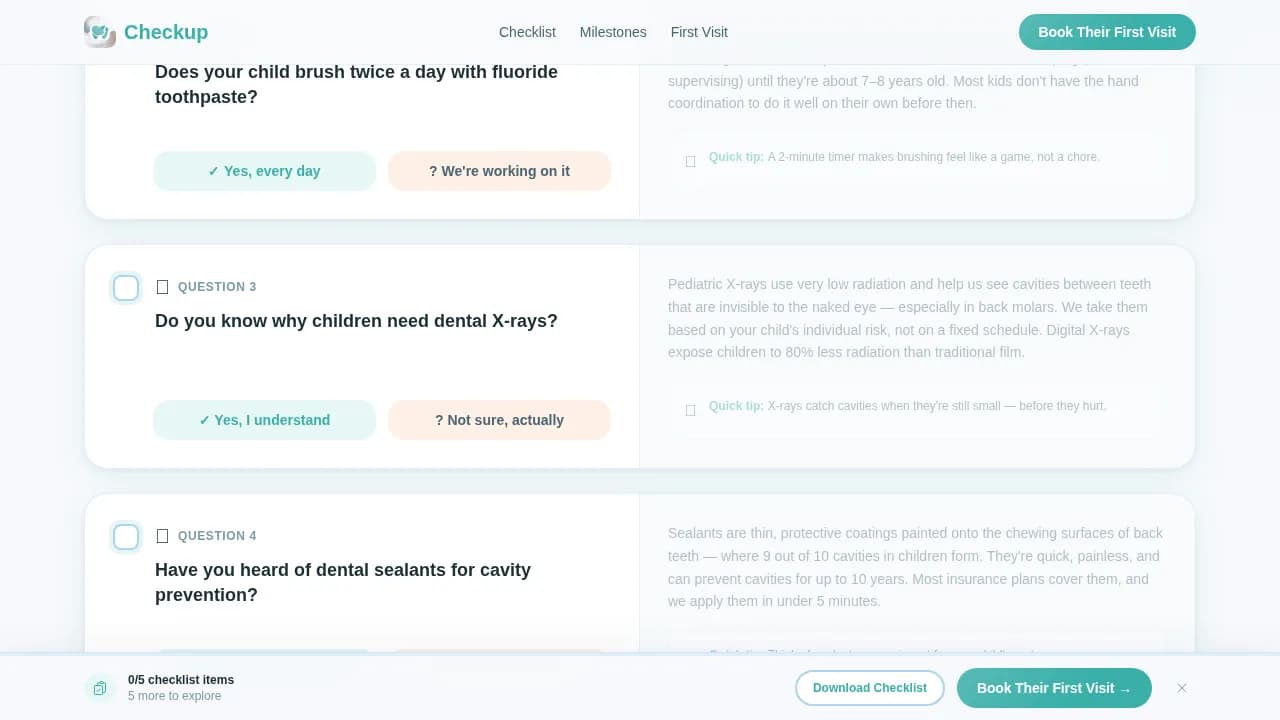Checkup — Expert Kids Dentistry Landing Page Template
