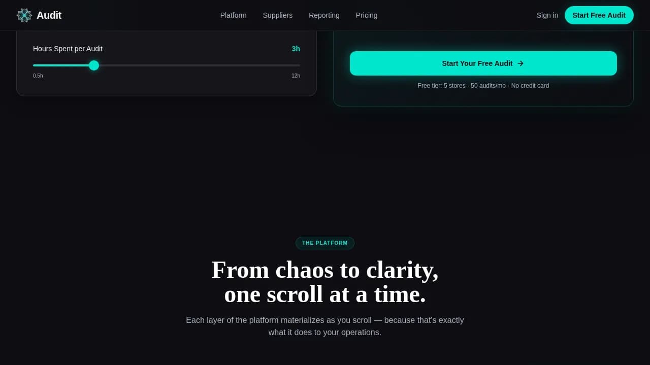 Audit — Smart Retail Compliance Landing Page Template