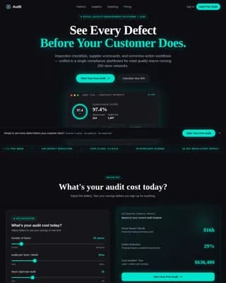 Audit — Smart Retail Compliance Landing Page Template