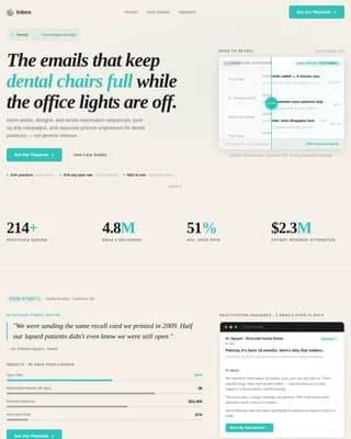 Inbox — Dental Marketing Automation Landing Page Template