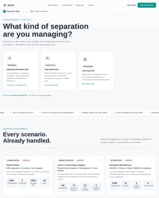 Sever — Compassionate Transition Support Landing Page Template