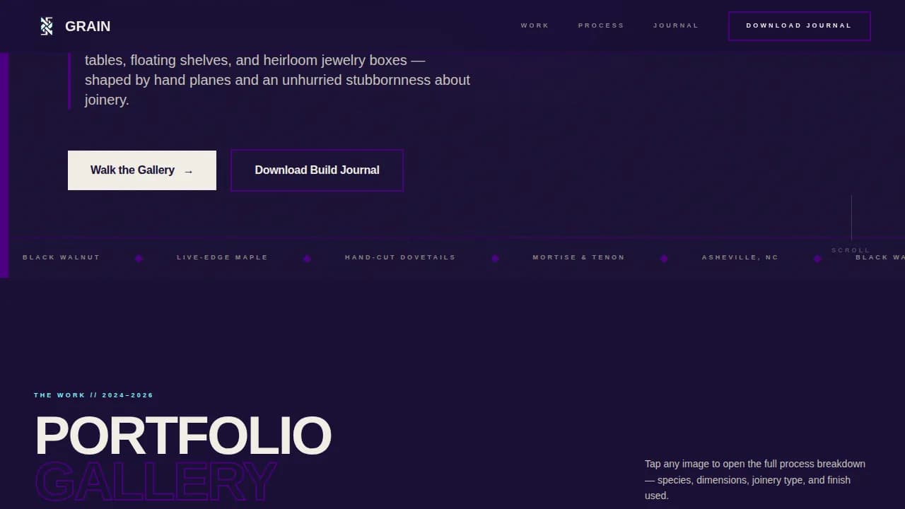 Timber — Raw Woodcraft Exhibition Landing Page Template