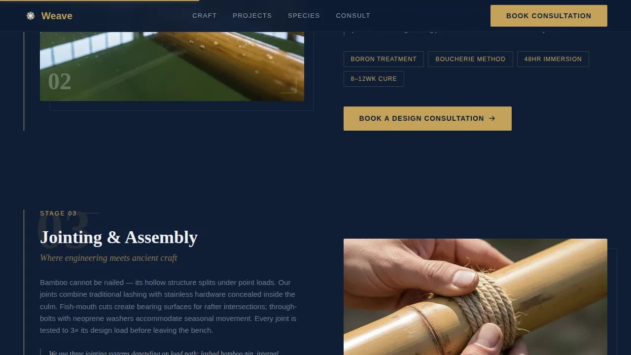 Loom — Sustainable Bamboo Craftwork Landing Page Template