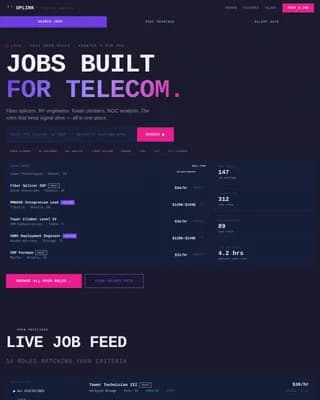 Network — Advanced Telecom Job Board Landing Page Template