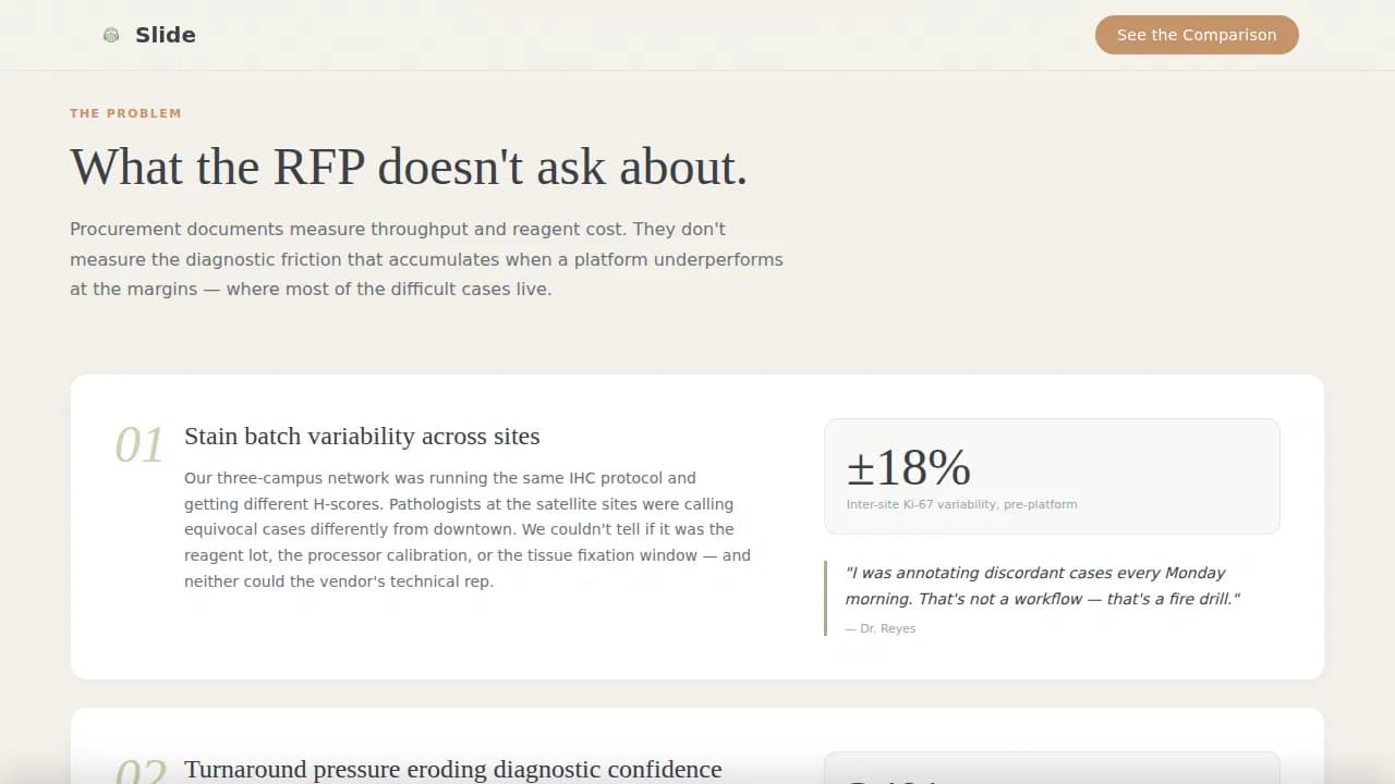 Analyze — Trusted Pathology Review Landing Page Template