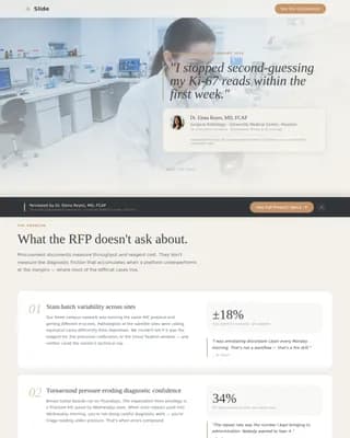 Analyze — Trusted Pathology Review Landing Page Template