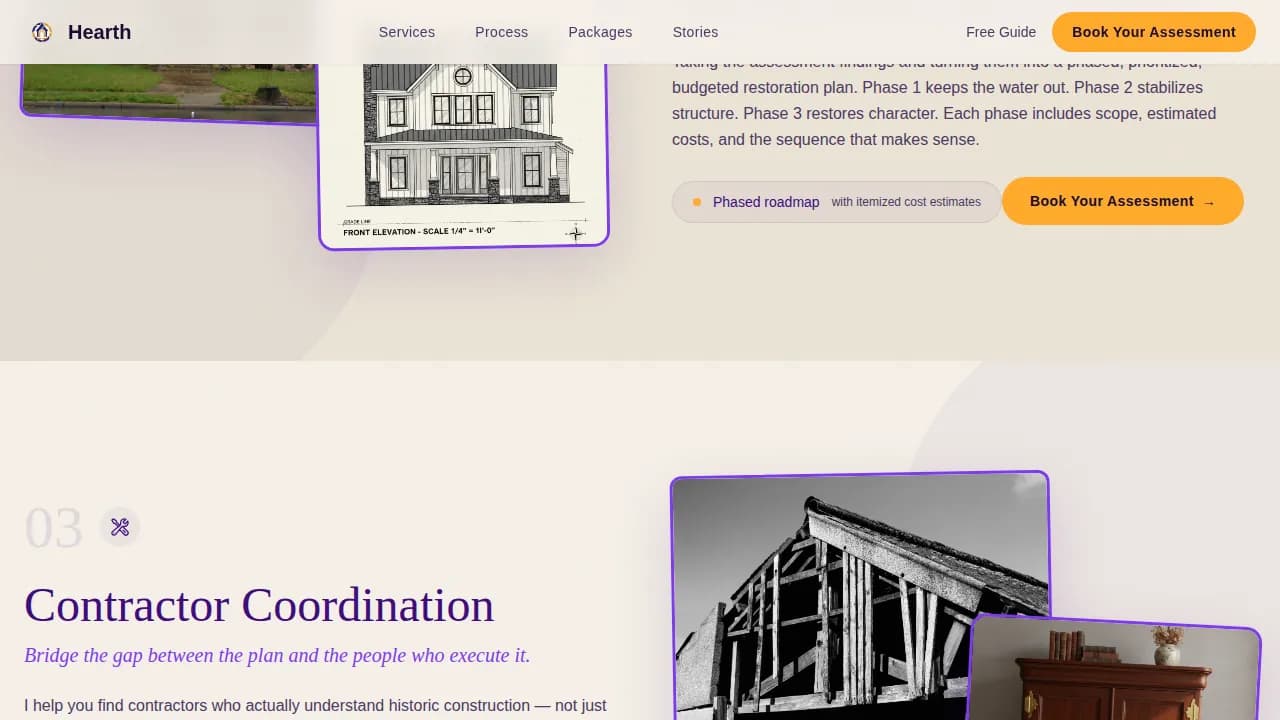 Preserve — Expert Heritage Consultant Landing Page Template