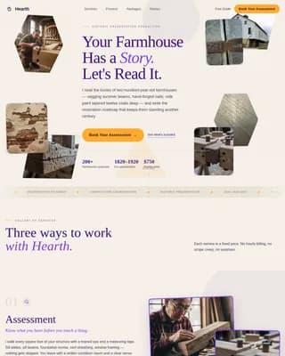 Preserve — Expert Heritage Consultant Landing Page Template