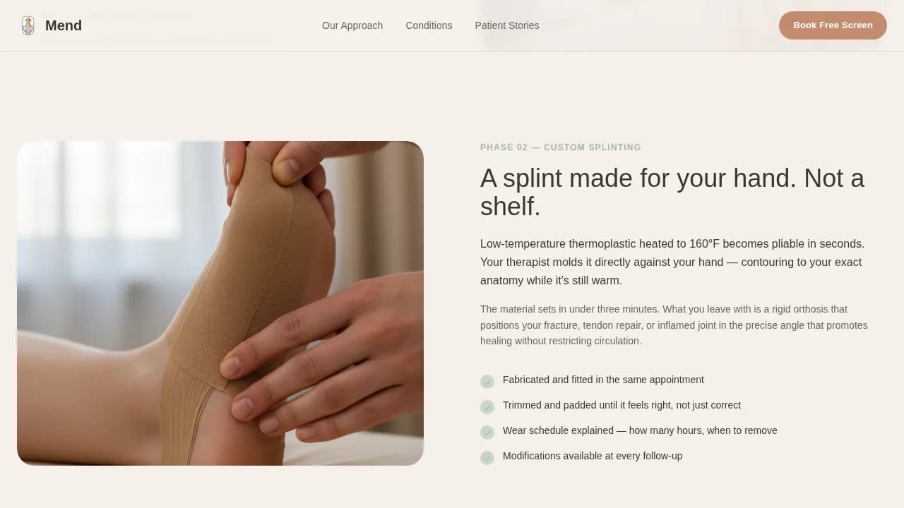 Restore — Expert Hand Rehabilitation Landing Page Template