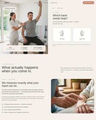 Restore — Expert Hand Rehabilitation Landing Page Template