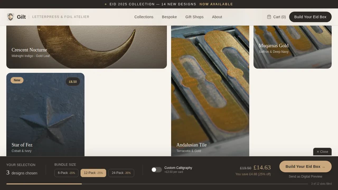 Ornate — Premium Cultural Stationery Landing Page Template
