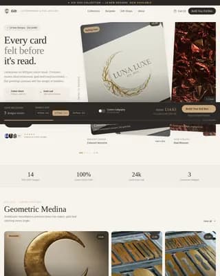 Ornate — Premium Cultural Stationery Landing Page Template