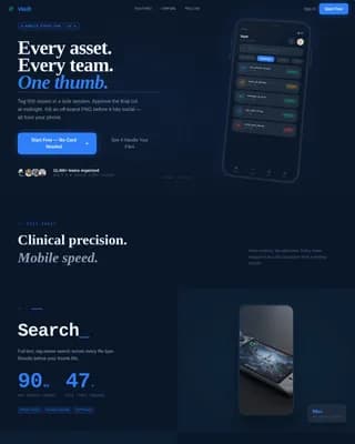 Archive — Mobile-First Asset Storage Landing Page Template