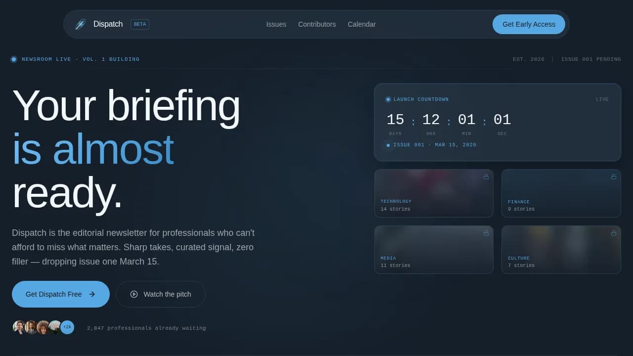 Newsflow — Professional Media Publication Landing Page Template