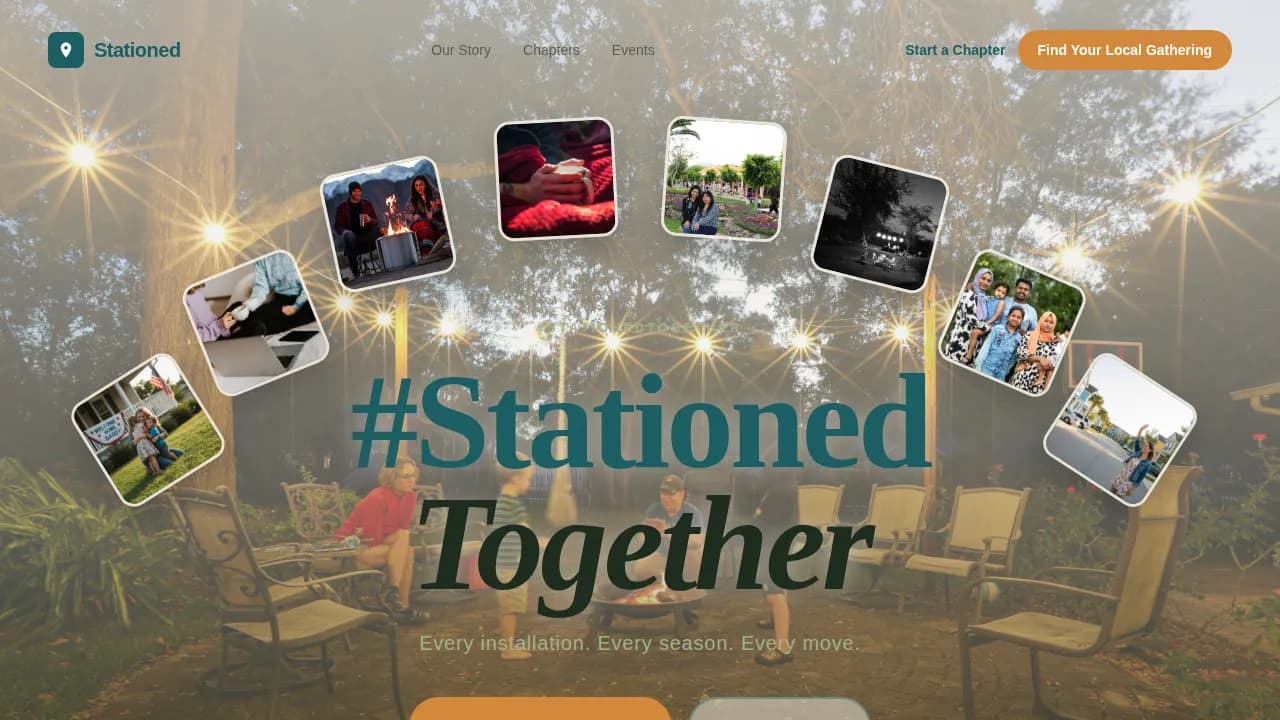 Connect — Bold Military Community Landing Page Template