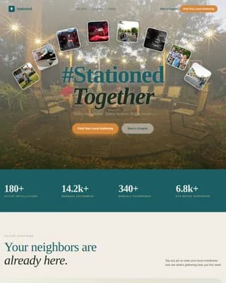 Connect — Bold Military Community Landing Page Template