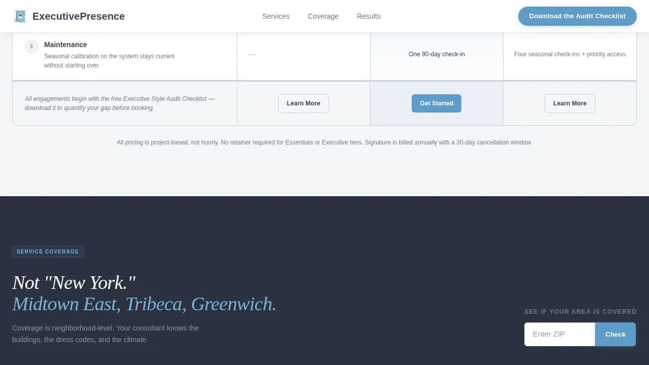 Elevate — Professional Brand Styling Landing Page Template