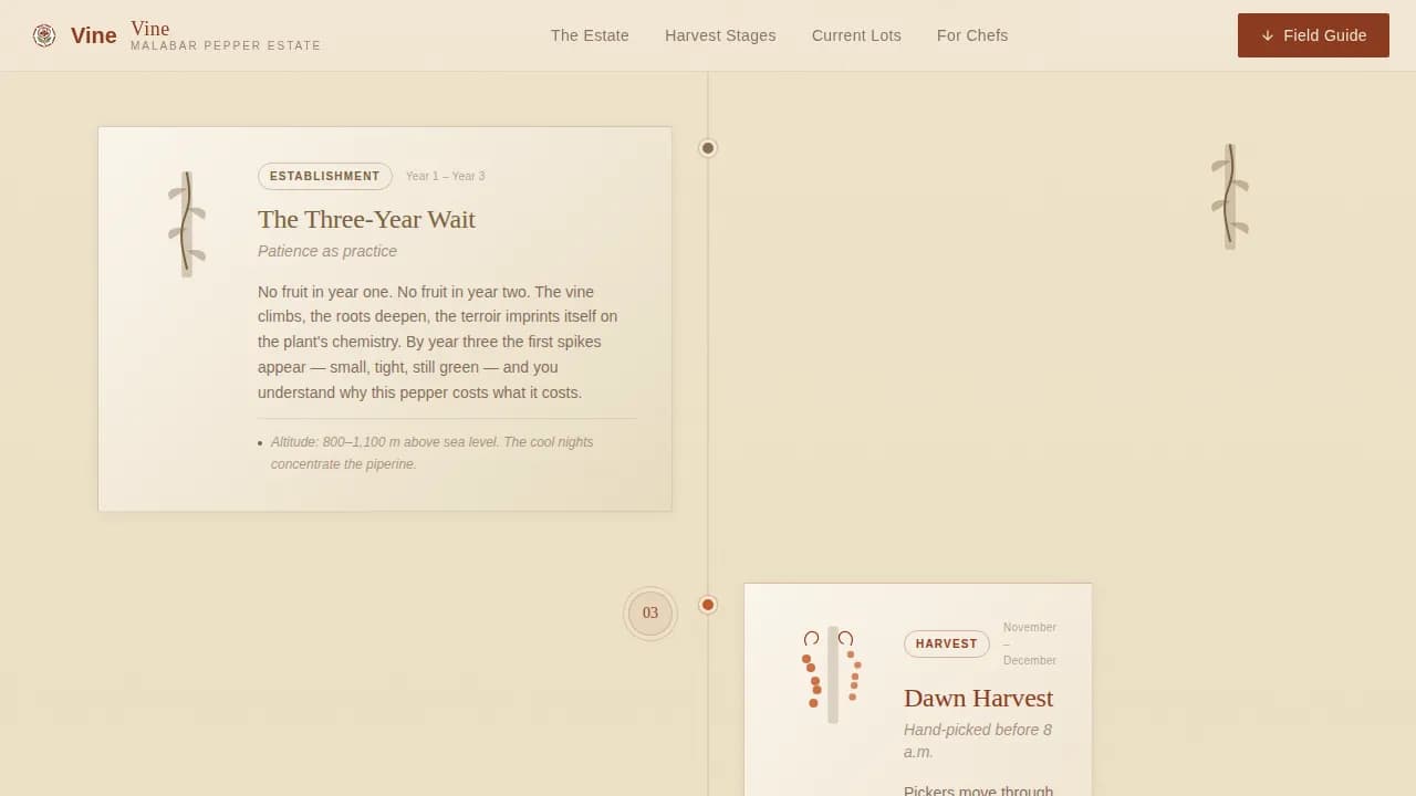 Harvest — Artisan Spice Grower Landing Page Template
