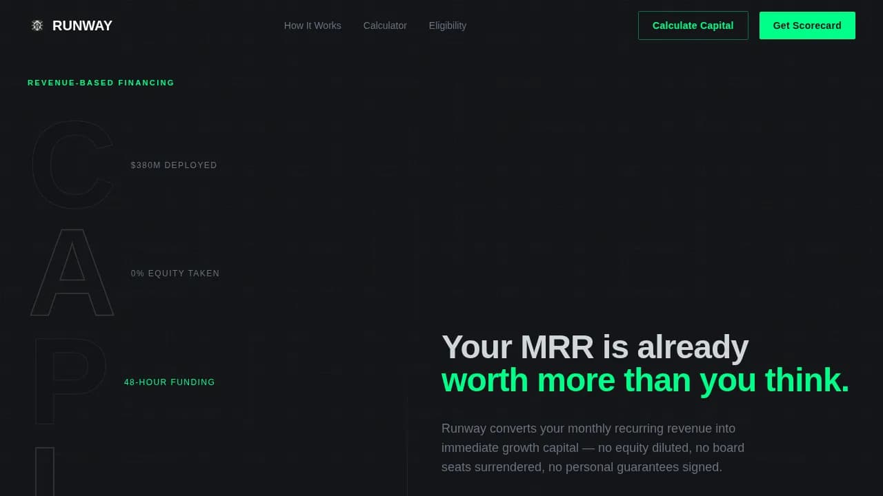 Launch — High-Velocity Financing Platform Landing Page Template