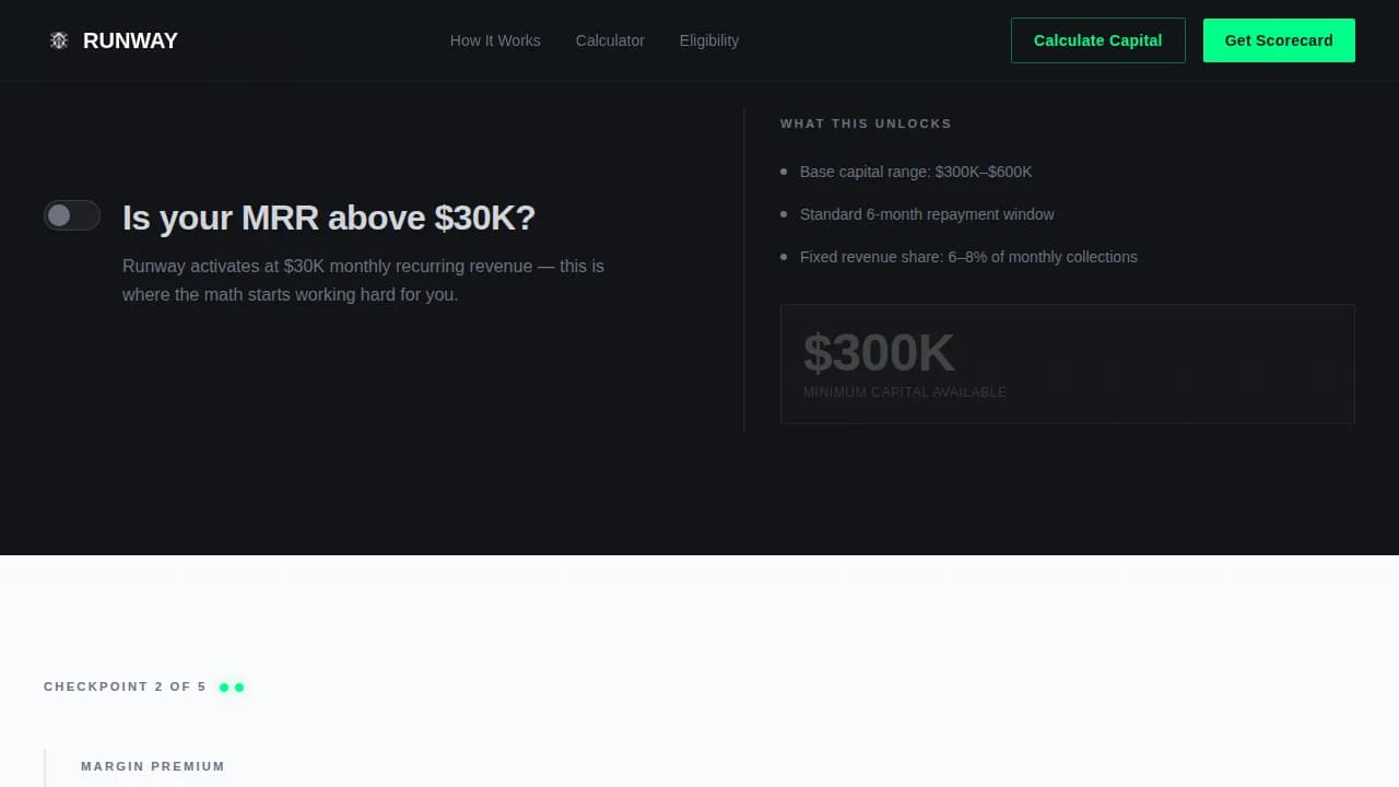 Launch — High-Velocity Financing Platform Landing Page Template