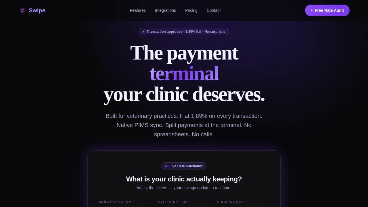 Veterinary Software Cost Calculator Website Template